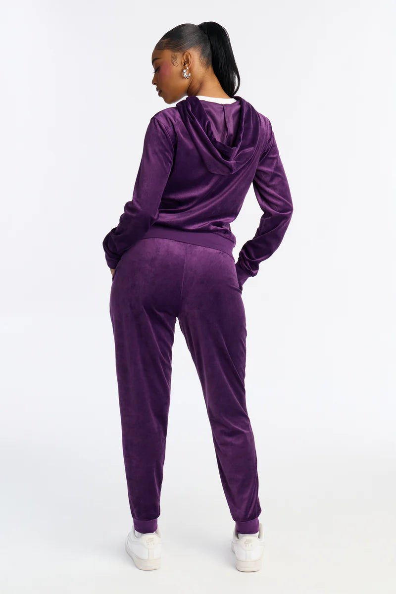 Two-Piece Velour Tracksuit Set