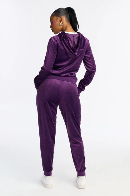 Two-Piece Velour Tracksuit Set