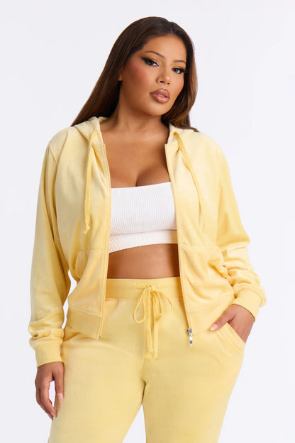 Two-Piece Velour Tracksuit Set