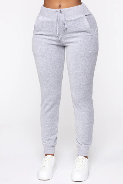 Two-Piece Velour Tracksuit Set