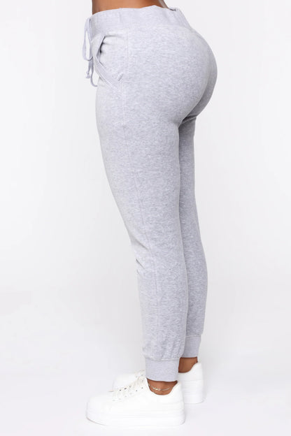 Two-Piece Velour Tracksuit Set